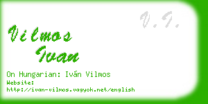 vilmos ivan business card