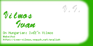 vilmos ivan business card